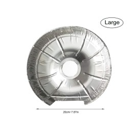 100 Packs (50 - Large 8 inch, 50 - Small 6 inch) Premium Aluminum Foil Electric Burner Liners, Stove Bib Liner Protectors,Disposable Round Stove Burner Covers for Electric and Gas Range Stoves