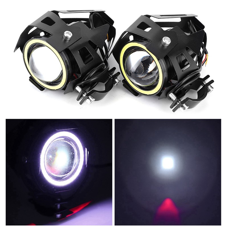 2PCS 12V 30W 3000lm U7 LED Angel Eyes Spotlight White
