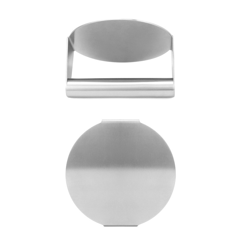 QWORK® Burger Press, Burger Smasher, 5.51" Round, 304 Stainless Steel,