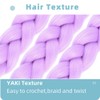 Light Purple Synthetic Hair for Braiding, 24 Inches, 3 Packs,