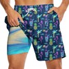 Feim-AO Mens Swim Trunks with Compression Liner 2 in 1