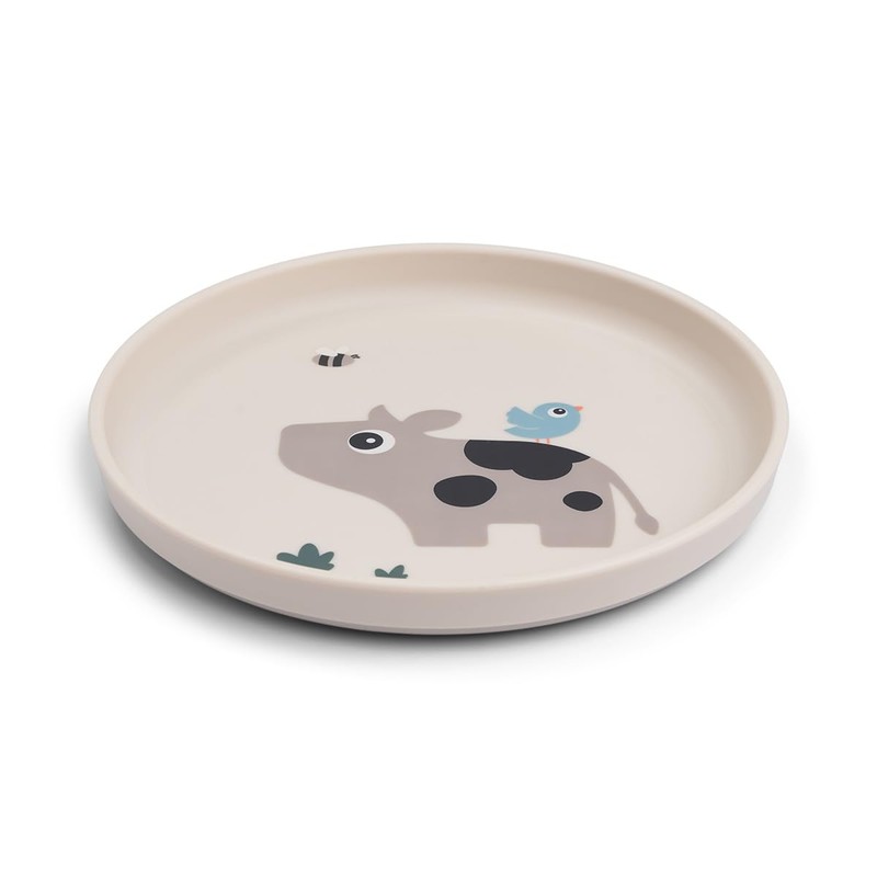 Done by Deer Foodie Plate Tiny Farm Sand, Diameter 20