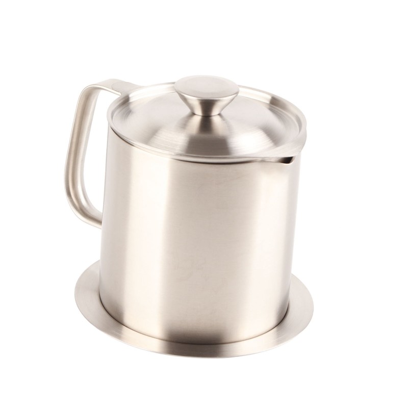 Grease Container 304 Stainless Steel Dustproof Large Capacity Fine Strainer