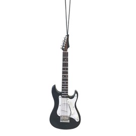 Musical Instrument Christmas Ornament (5" Black Electric Guitar)