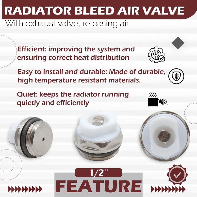 DOJA Barcelona Radiator Bleed Valve Pack 12 - Screwed Ends,