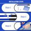 Lasnten 3 Sets Manure Fork with Long Metal Handle Pitch