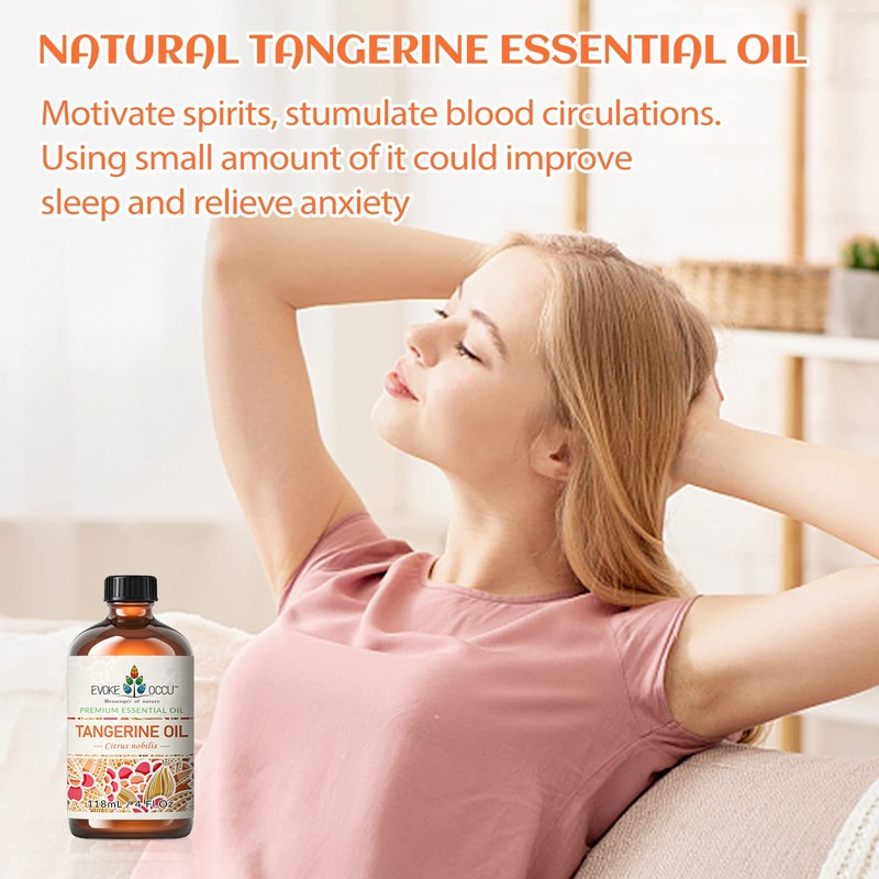 EVOKE OCCU Tangerine Essential Oil for Diffuser Fragrance DIY Candle