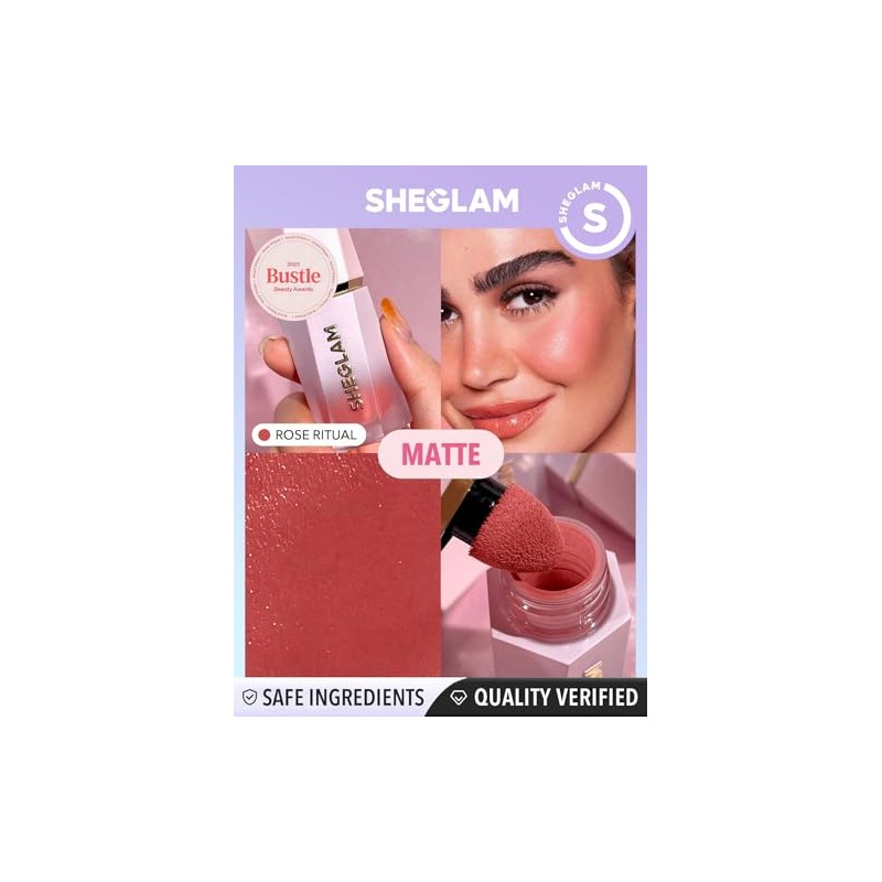 SHEGLAM Maquillaje con rubor líquido Color Bloom para mejillas con