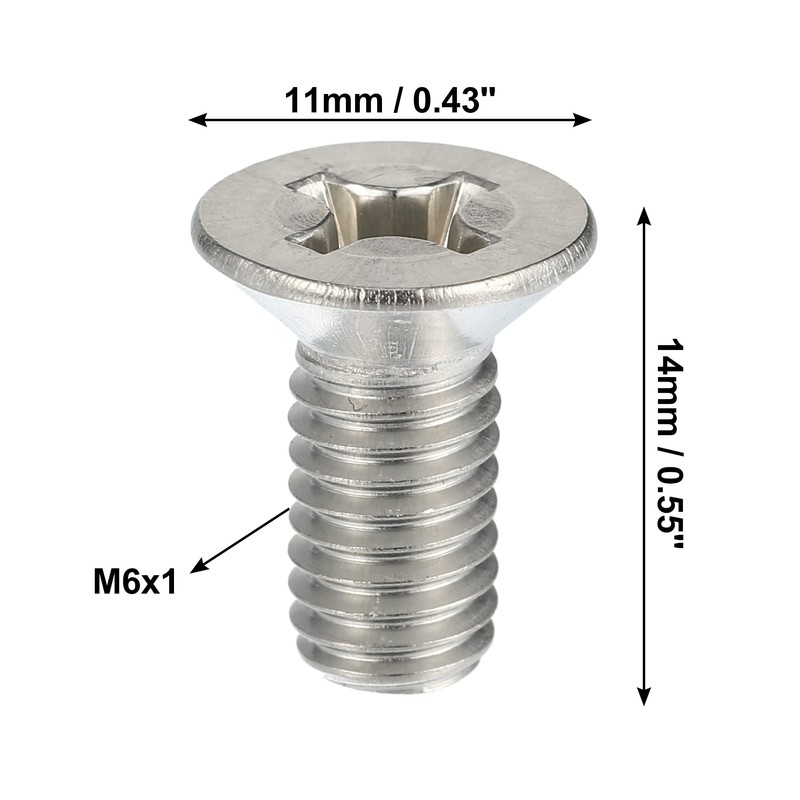 X AUTOHAUX Brake Disc Rotor Screws Bolt Kit 93600-06014-0H for