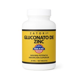 Zatori Gluconato Zinc Máxima Potencia Suministro 100 Días
