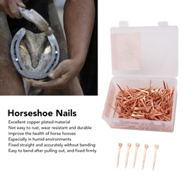 BAOFUYA Pack of 250 Horseshoe Nails Made of Copper, Rustproof, High Tensile Strength, Precision Horseshoe Nails for Horse Supplies (51 mm E5)