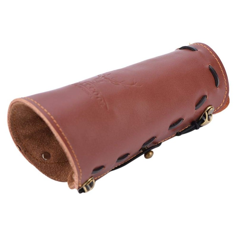 Alomejor Archery Leather Arm Guard, Brown Protective Gear for Kids