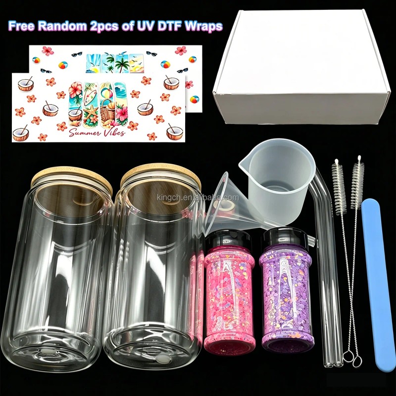 Snow Globe Tumbler DIY Kit s 16 oz Double Wall