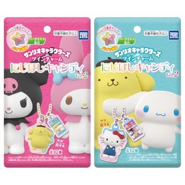 Takara Tomy Arts Sanrio Characters Twin Charm Hijihoshi Candy Vol.2 Pine Flavor Candy / Candy Toy [Sold in Box/Set of 10]