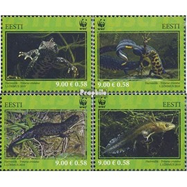 Prophila Collection Estonia 674-677 (Complete Edition) Mint NH 2010 MNH 2010 Stamps for Collectors Amphibians / Reptiles / Saurs