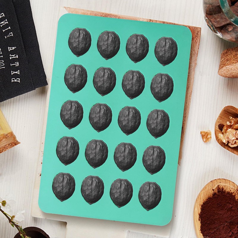 Zorazio 2Pack Walnut Cookie Maker Silicone, Nonstick Oreshki Mold Maker