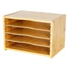 WKWKER File Organizer with 3 Adjustable Shelves Bamboo Document Letter