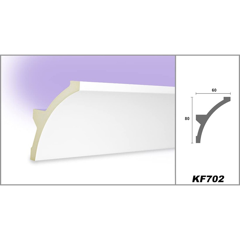 KF702 LED Profile Polyurethane Indirect Lighting with Stucco Strips, Light