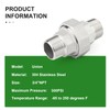 TAISHER 1PCS 304 Stainless Steel Union，3/4" NPT Male x 3/4"