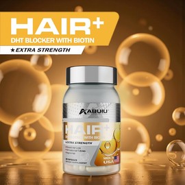 ABUIU Biotin for Hair Growth Women Vitamins DHT Blocker Supplement Supports Healthy Hair 60 Capsules Pack of 2