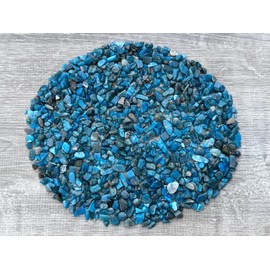 GAF TREASURES Wholesale Natural Semi Tumbled Apatite Gemstone Chips, Crushed Mini Crystals, Undrilled Crystal Chips (Apatite, 0.25 Pound)