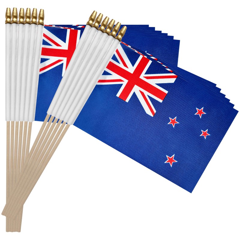 TSMD New Zealand Kiwi Stick Flag New Zealander Small Mini