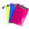 4 Pack Durable A5 Assorted Coloured Plastic Clipboard Heavy Duty