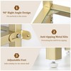 5-Tier Corner Shelf Stand, Gold Corner Bookshelf, Bathroom Storage Rack