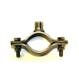 T304 Stainless Steel Munsen Type bossed Pipe Pipe Clip M8 Size 24-27 Pack Size : 1