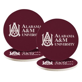 Desert Cactus Alabama A&M University Ceramic Coasters 4 Pack Bulldogs AAMU Absorbent Drink Coasters with Cork Backing (Design D)