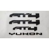 GMC OVERLAY Gloss Black Door Rear AT4 Yukon Emblem Fit