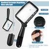 Folding Handheld Magnifying Glass with Light, 3X Large Rectangle Reading