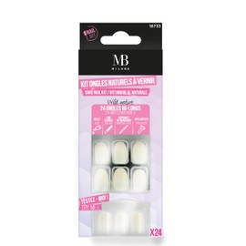 MB MILANO - Nail Art False Nails for Painting - All in 1 Set - Mi-Longs - 12 Sizes - Natural Effect - Wild Nature - 24 Pieces