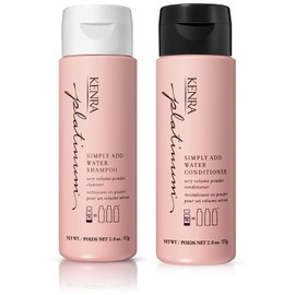 Kenra Platinum Simply Add Water Shampoo and Conditioner Set | Airy Volume Powder Cleanser | 2 oz.