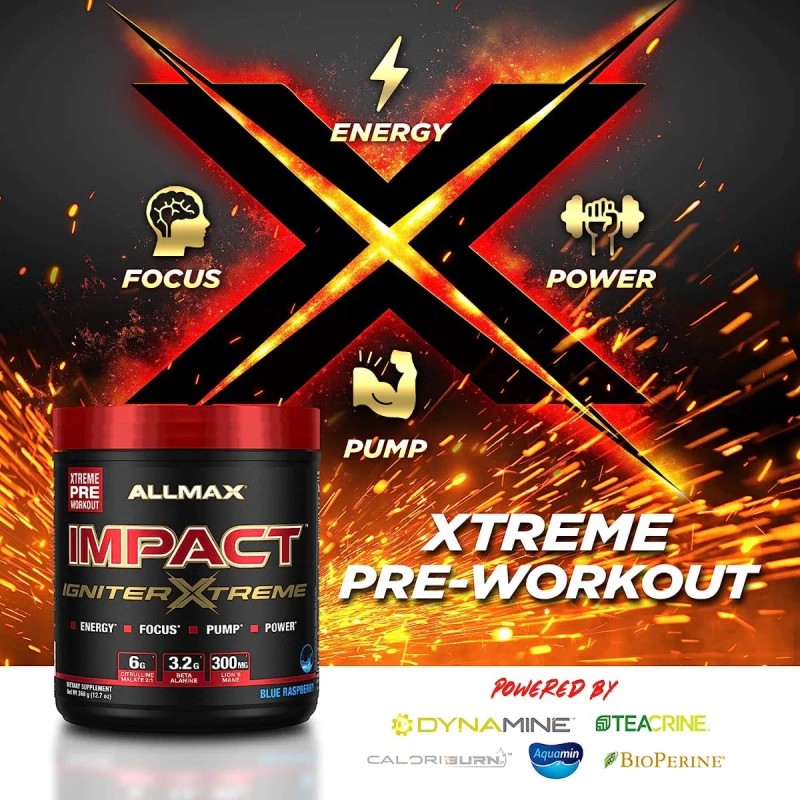 Allmax Impact Igniter Xtreme Pre Entreno -- Extremo -- 40