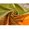 FULEI Silk Feel Green Scarf for Women 70cm Square Head