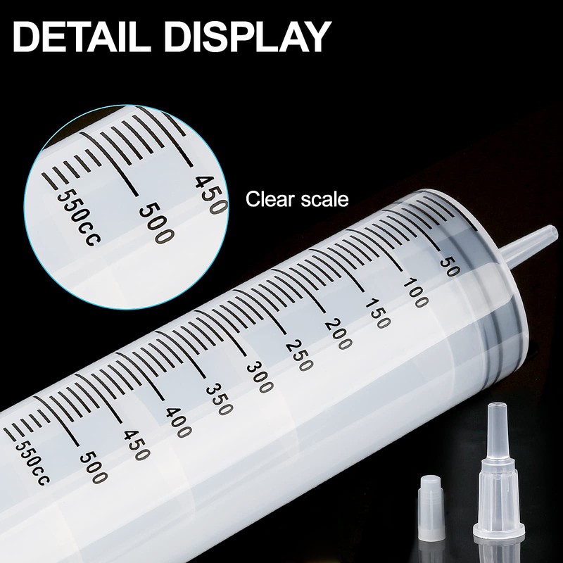 Large Capacity Plastic Syringe with 1m Tube,for Liquids, Oil or