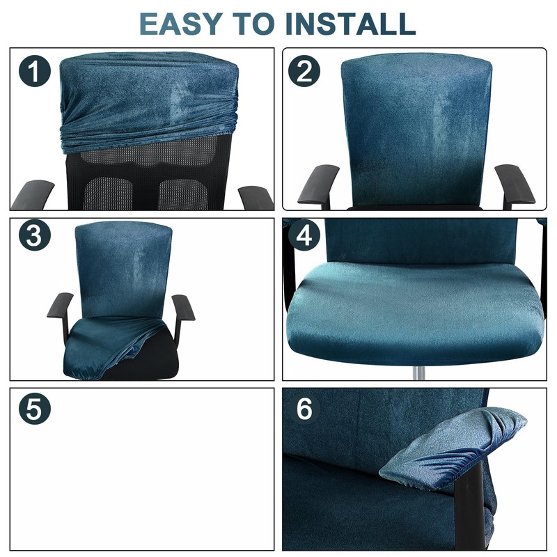 Tallew 4 Pcs Office Chair Covers Set Computer Universal Protective