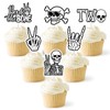 36Pcs Bad Two The Bone Cupcake Toppers Bad 2 The