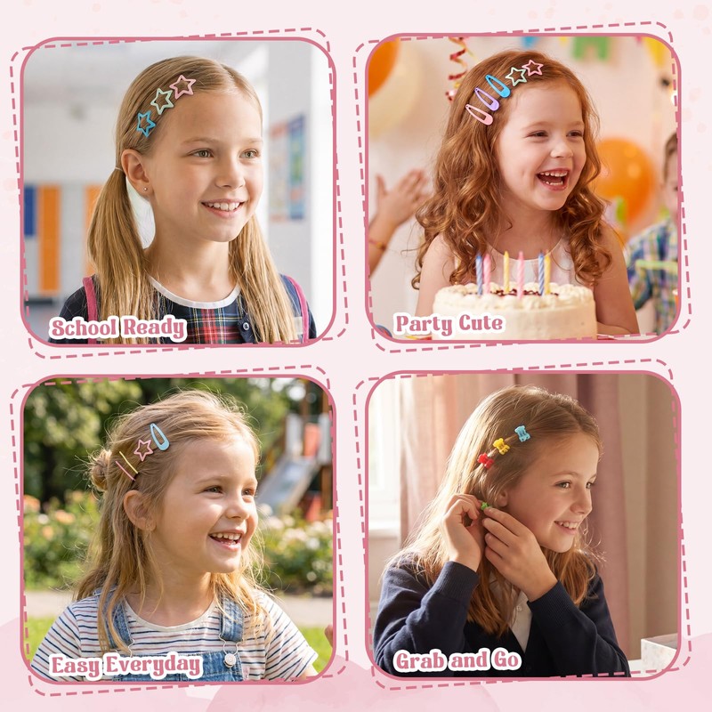 Needbrock 240Pcs Toddler Hair Clips Accessories For Girls Small Barrettes