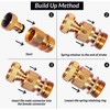 2 Pack Garden Hose Tap Connector - 3/4 inch Brass