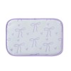 RSRSLEII Cute Clear Makeup Bag with Bow Pattern,Transparent Nylon Travel