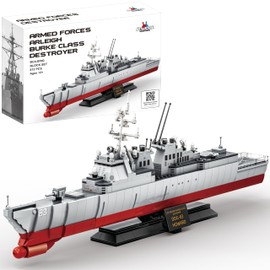 Apostrophe Games Navy Destroyer Building Block Set – 612 Pieces - Ages 12+