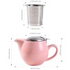 Auxmeware - Small Ceramic Teapot With Stainless Steel Infuser For