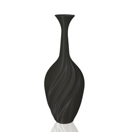 Bryn Vases Decoration, Flower Vase Modern Made of PLA, 3D Printing Technology Vase Black for Pampa, Flowers, Dried Flowers, Decoration Living Room, Bedroom, Wedding, Dining Table, Office (Style 1)