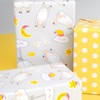 LDGOOAEL Mini Short Wrapping Paper Roll - Reversible Design (17"