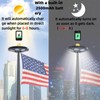 HapToyPet Solar Flag Pole Light | 136 LED Ultra-Bright 15-25
