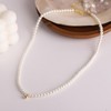 Dainty Pearl Necklaces for Women 14k Gold Plating White Tiny