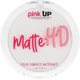 PINK UP, Matte HD, Polvo Compacto HD, Matificante, Para Pieles Mixtas, Controla el brillo en la piel del rostro, Modelo PKHD