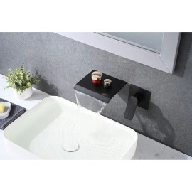 Waterfall Wall-Mounted Bath & Shower Faucet Convenient and Stylish Design for Your BathroomColor: as Pic Color